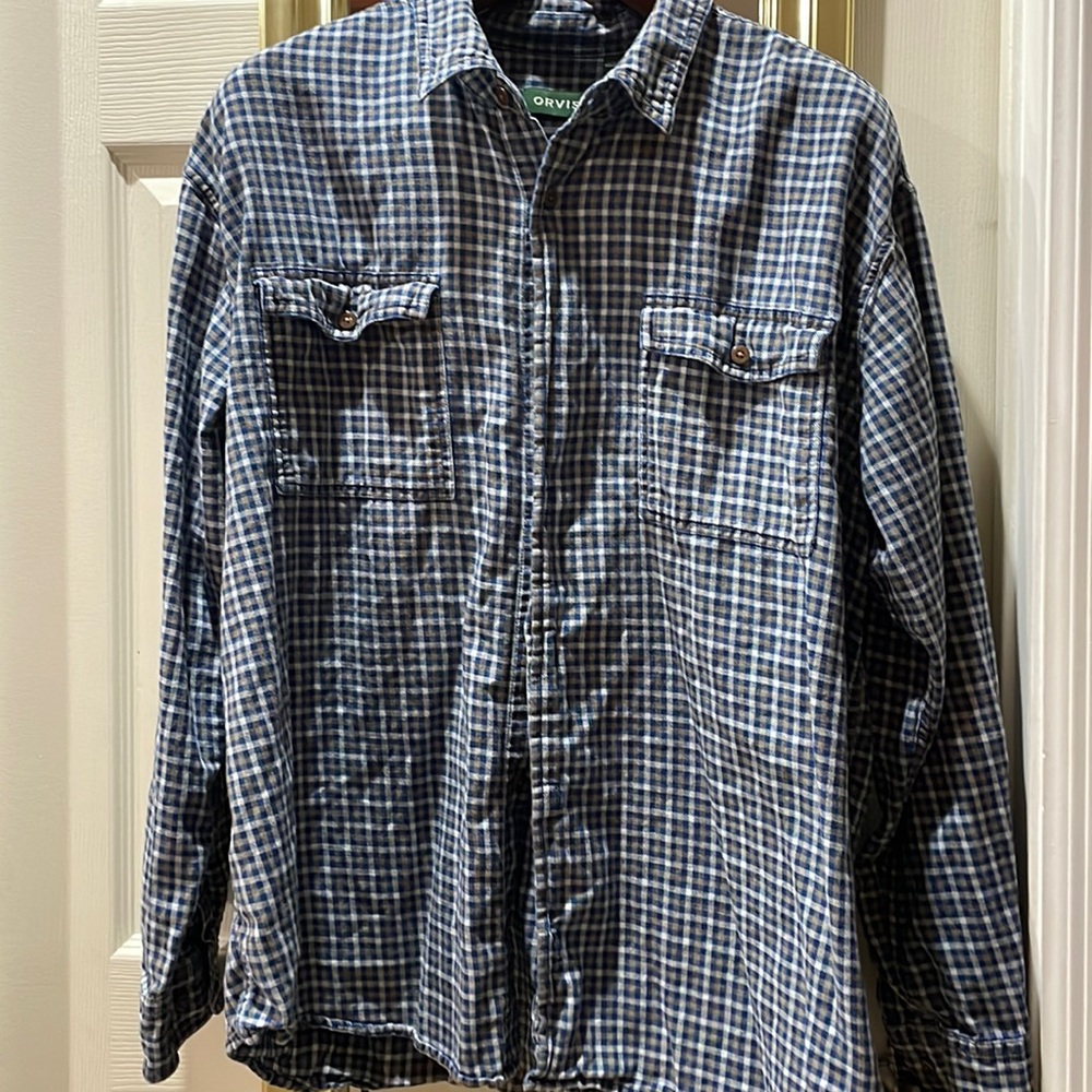 Orvis button down plaid shirt